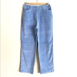 Talbots Corduroy Stretch Pants Womens Size 10 High Rise Blue